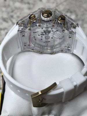 Invicta Racing Vaulthan 69689 Men’s Watch 44mm White Gold Skeleton Dial RARE - Image 3