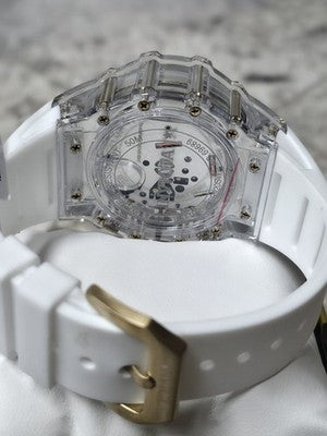 Invicta Racing Vaulthan 69689 Men’s Watch 44mm White Gold Skeleton Dial RARE - Image 2