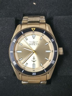 Invicta 49986 Ocean Voyage 39mm Gold Tone Black Bezel Watch - Image 2