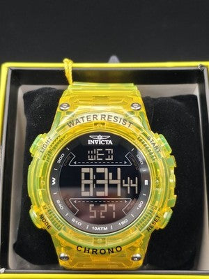 Invicta Racing Burnout Digital 49044 Men’s 52mm Transparent Yellow Watch - Image 1