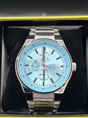 Invicta Racing 50585 Men’s 44mm Light Blue Dial Steel Watch Quartz - Image 1