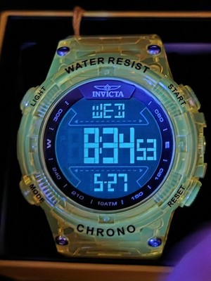 Invicta Racing Burnout Digital 49044 Men’s 52mm Transparent Yellow Watch - Image 2
