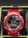 Invicta Racing Burnout Digital 49045 Men’s 52mm Transparent Red Watch - Image 1