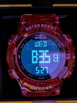 Invicta Racing Burnout Digital 49045 Men’s 52mm Transparent Red Watch - Image 2
