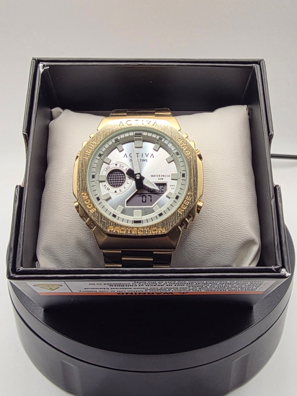 Activa by Invicta ACWM423-008 Analog Digital Unisex Watch 45.5mm Gold Tone NIB - Image 2