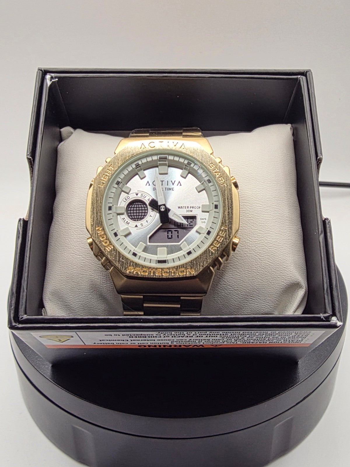 Activa by Invicta ACWM423-008 Analog Digital Unisex Watch 45.5mm Gold Tone NIB - Image 2