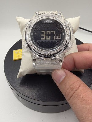 Invicta Racing Digital Watch Men Clear Chrono Round Translucent 49041 - 52mm - Image 2