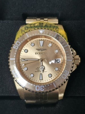 Invicta Pro Diver 30096 Men’s Automatic Gold Champagne Watch 200m New 42MM - Image 1